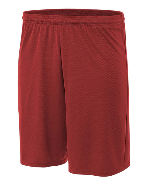 A4 7" Power Mesh Practice Short (N5378), Color 'Scarlet'